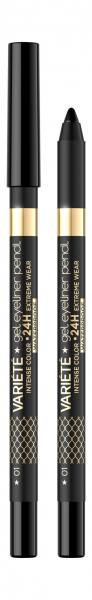 Eveline Waterproof Variete Gel Eyeliner Pencil&nbsp;Водостойкий гелевый карандаш для глаз | 01 Pure Black